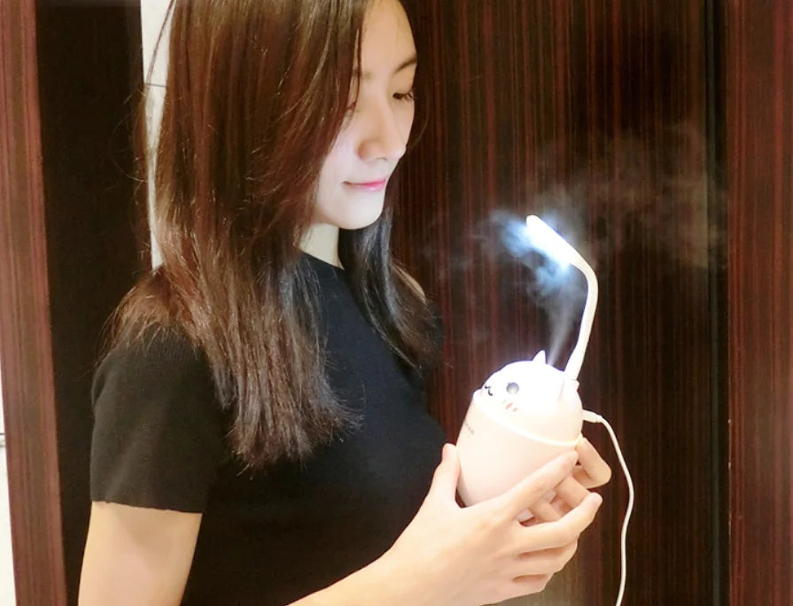 Cat Humidifier with Fan and Night Light