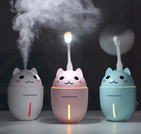 Cat Humidifier with Fan and Night Light